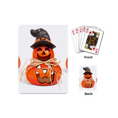 Funny Halloween Pumpkins Playing Cards (mini)  by gothicandhalloweenstore