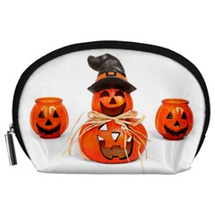 Funny Halloween Pumpkins Accessory Pouches (large) 