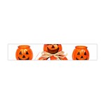 Funny Halloween Pumpkins Flano Scarf (Mini) Front