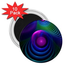 Beautiful Rainbow Marble Fractals In Hyperspace 2 25  Magnets (10 Pack)  by jayaprime