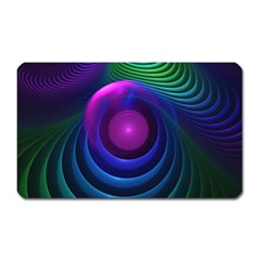 Beautiful Rainbow Marble Fractals In Hyperspace Magnet (rectangular) by jayaprime