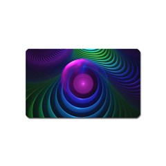 Beautiful Rainbow Marble Fractals In Hyperspace Magnet (name Card) by jayaprime