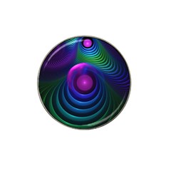 Beautiful Rainbow Marble Fractals In Hyperspace Hat Clip Ball Marker (10 Pack) by jayaprime