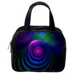 Beautiful Rainbow Marble Fractals in Hyperspace Classic Handbags (One Side) Front