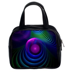 Beautiful Rainbow Marble Fractals In Hyperspace Classic Handbags (2 Sides) by jayaprime