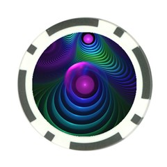 Beautiful Rainbow Marble Fractals In Hyperspace Poker Chip Card Guard (10 Pack) by jayaprime