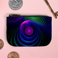 Beautiful Rainbow Marble Fractals In Hyperspace Mini Coin Purses by jayaprime