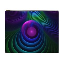 Beautiful Rainbow Marble Fractals In Hyperspace Cosmetic Bag (xl) by jayaprime