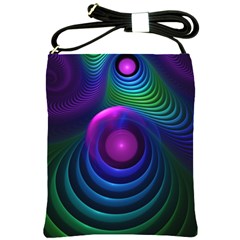 Beautiful Rainbow Marble Fractals In Hyperspace Shoulder Sling Bags by jayaprime