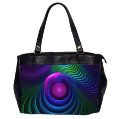 Beautiful Rainbow Marble Fractals In Hyperspace Office Handbags (2 Sides)  by jayaprime