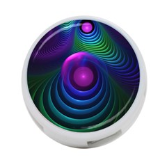 Beautiful Rainbow Marble Fractals In Hyperspace 4-port Usb Hub (one Side) by jayaprime