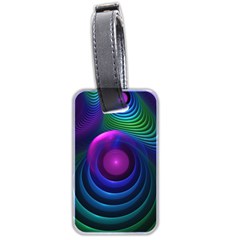 Beautiful Rainbow Marble Fractals In Hyperspace Luggage Tags (two Sides) by jayaprime