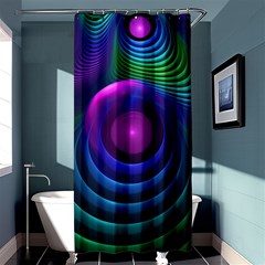 Beautiful Rainbow Marble Fractals In Hyperspace Shower Curtain 36  X 72  (stall)  by jayaprime