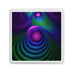 Beautiful Rainbow Marble Fractals In Hyperspace Memory Card Reader (square)  by jayaprime