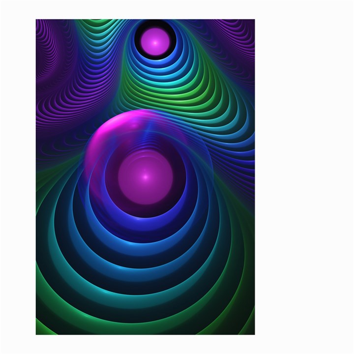 Beautiful Rainbow Marble Fractals in Hyperspace Small Garden Flag (Two Sides)