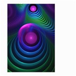 Beautiful Rainbow Marble Fractals in Hyperspace Small Garden Flag (Two Sides) Back