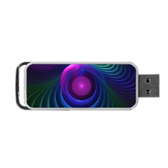 Beautiful Rainbow Marble Fractals In Hyperspace Portable Usb Flash (one Side) by jayaprime