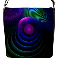 Beautiful Rainbow Marble Fractals In Hyperspace Flap Messenger Bag (s) by jayaprime