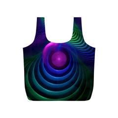 Beautiful Rainbow Marble Fractals In Hyperspace Full Print Recycle Bags (s)  by jayaprime