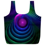 Beautiful Rainbow Marble Fractals in Hyperspace Full Print Recycle Bags (L)  Front