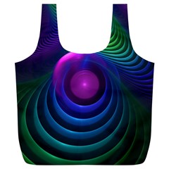 Beautiful Rainbow Marble Fractals In Hyperspace Full Print Recycle Bags (l)  by jayaprime