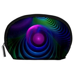 Beautiful Rainbow Marble Fractals In Hyperspace Accessory Pouches (large)  by jayaprime