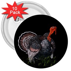 Thanksgiving Turkey 3  Buttons (10 Pack)  by Valentinaart