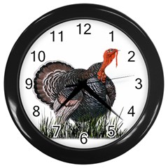 Thanksgiving Turkey Wall Clocks (Black)