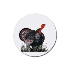 Thanksgiving Turkey Rubber Round Coaster (4 pack) 