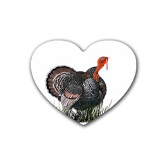 Thanksgiving Turkey Rubber Coaster (Heart) 