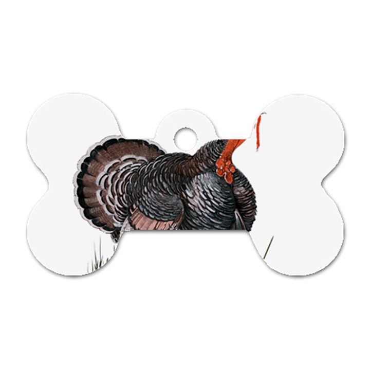 Thanksgiving Turkey Dog Tag Bone (One Side)