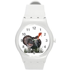 Thanksgiving Turkey Round Plastic Sport Watch (M)