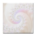 Mother of Pearls Luxurious Fractal Spiral Necklace Tile Coasters Front