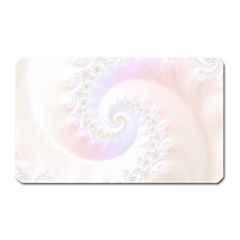 Mother Of Pearls Luxurious Fractal Spiral Necklace Magnet (rectangular) by jayaprime