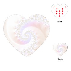 Mother Of Pearls Luxurious Fractal Spiral Necklace Playing Cards (heart)  by jayaprime