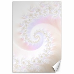 Mother Of Pearls Luxurious Fractal Spiral Necklace Canvas 12  X 18   by jayaprime