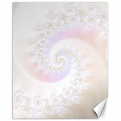 Mother Of Pearls Luxurious Fractal Spiral Necklace Canvas 16  X 20   by jayaprime