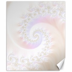 Mother Of Pearls Luxurious Fractal Spiral Necklace Canvas 20  X 24   by jayaprime