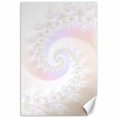 Mother Of Pearls Luxurious Fractal Spiral Necklace Canvas 24  X 36  by jayaprime