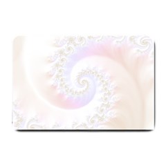 Mother Of Pearls Luxurious Fractal Spiral Necklace Small Doormat  by jayaprime