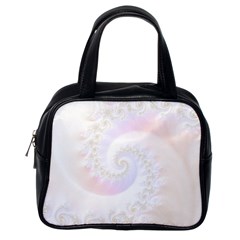 Mother Of Pearls Luxurious Fractal Spiral Necklace Classic Handbags (one Side) by jayaprime