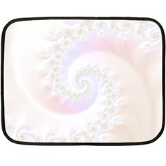 Mother Of Pearls Luxurious Fractal Spiral Necklace Double Sided Fleece Blanket (mini)  by jayaprime