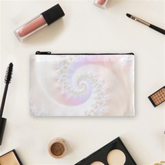 Mother Of Pearls Luxurious Fractal Spiral Necklace Cosmetic Bag (small)  by jayaprime