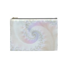 Mother Of Pearls Luxurious Fractal Spiral Necklace Cosmetic Bag (medium)  by jayaprime