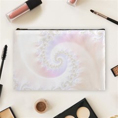 Mother Of Pearls Luxurious Fractal Spiral Necklace Cosmetic Bag (large)  by jayaprime