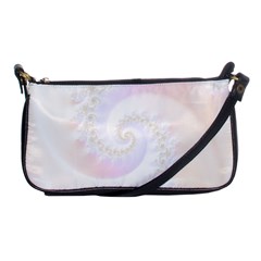 Mother Of Pearls Luxurious Fractal Spiral Necklace Shoulder Clutch Bags by jayaprime