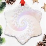 Mother of Pearls Luxurious Fractal Spiral Necklace Ornament (Snowflake) Front