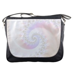 Mother Of Pearls Luxurious Fractal Spiral Necklace Messenger Bags by jayaprime