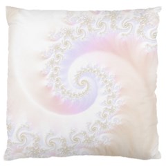 Mother Of Pearls Luxurious Fractal Spiral Necklace Large Cushion Case (two Sides) by jayaprime