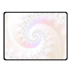 Mother Of Pearls Luxurious Fractal Spiral Necklace Double Sided Fleece Blanket (small)  by jayaprime